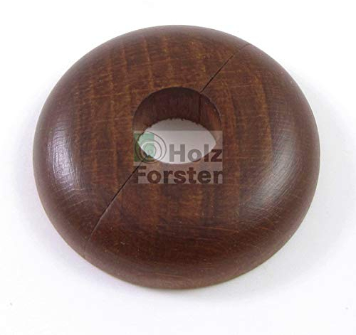 PARKETTFREUND Massivholz Heizungsrohrrosetten, Nussbaum, 15mm