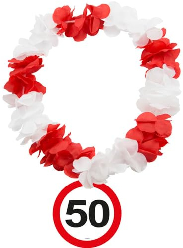 Folat 63524 Hawaiikette, rot/weiß