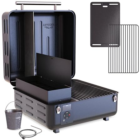Traeger Grills Ranger tragbarer Holzpellet-Grill und Smoker, schwarz, klein, TFT18KLD