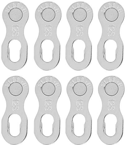 Fahrradkettenglied, Keenso 4-Paar Stahl Fahrrad Fahrrad 12-Gang-Kette Fehlende Verbindungsglieder Teile Fahrradzubehör(Silber)