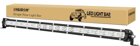RIGIDON Slim led lichtleiste kfz, 12V 24V 20 Zoll 50cm 90W Light bar | 6000K weiß, wasserdichte, flood spot combo, offroad beleuchtung, arbeitsleuchte, für auto ATV LKW SUV 4x4 fahrzeuge traktor