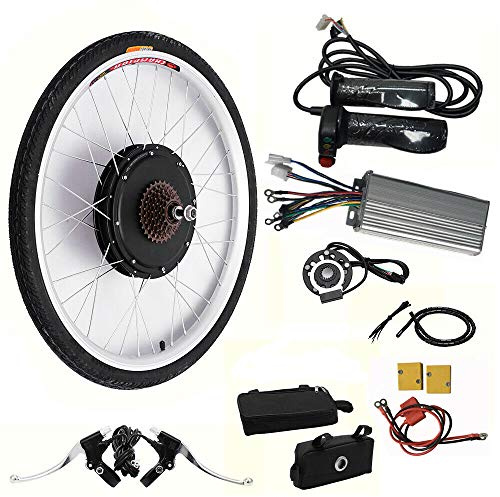 26 tum elektrisk cykelkonverteringssats bakhjul e-cykel motorkomponenter 1 000 W 48 V