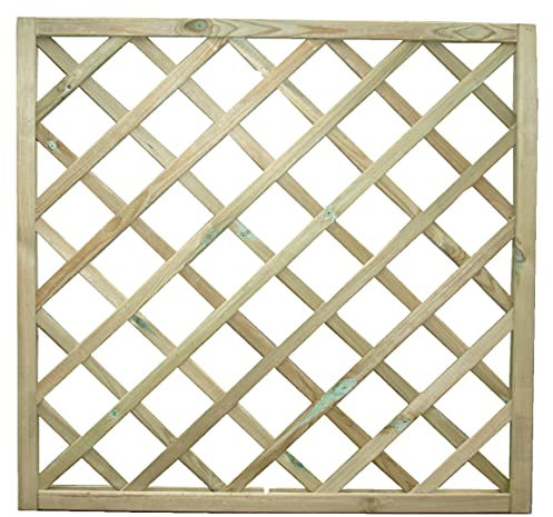 Inferramenta Koem Panneau grillagé modulaire carré 90 x 90 cm en bois de pin imprégné en Autoclave