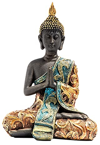 Gazechimp Buddha Figur, H 20cm - Buddha Skulptur und Deko, Feng Shui Dekofigur, Zen Buddha Statue