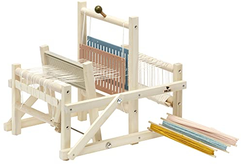 Micki Frame Wooden Weaving Loom Kit + Weaving Yarn — Arts and Crafts for Kids — Girls and Boys Gifts — Age 3+