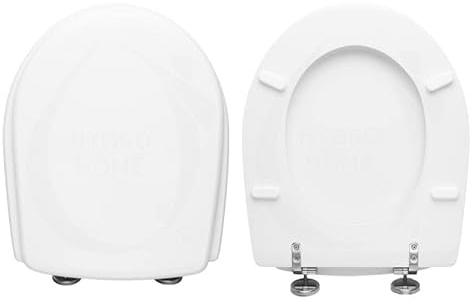 Hydro Home Tavoletta Wc Compatibile Con Arianna New Globo, Copriwater In Legno Rivestito Con 2 mm Di Resina, Tavoletta Water con Cerniere Regolabili Fissaggio dal Basso MADE IN ITALY