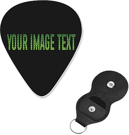Personalisiertes Gitarren-Plektrum, entwerfen Sie Ihren eigenen Text für Bass, elektrische und akustische Gitarren, 0,96 mm