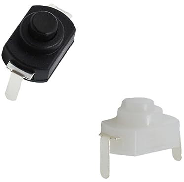 Angoily 20stücke Robuster Druckschalter Ersatz Für Led Taschenlampe Elektrische Taschenlampe Button Weiß Gebogene Kontakte Langlebig Installieren Geeignet Für Audio Und Elektronik