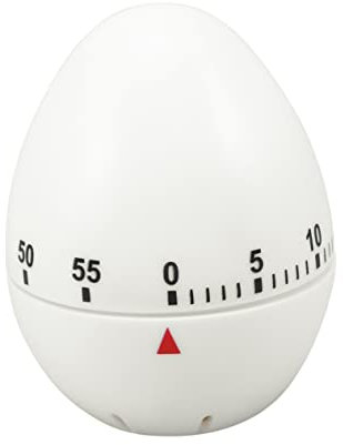ABOOFAN Egg Shape Mechanical Kitchen Timer Household Countdown Timer White Manual Cooking Reminder for Kitchen Use