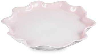 Le Creuset Stoneware Iris Cpllection Serving Platter, 14, Shell Pink
