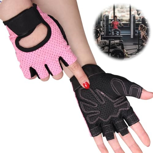 Fitness Handschuhe, Atmungsaktive Trainingshandschuhe mit Mikrofasergewebe, Gewichtheberhandschuhe, Sporthandschuhe für Damen Herren, Sporthandschuhe für Gewichtheben, Fahrrad, Gym, Krafttraining