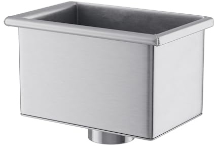 Baumeister.tech takränna, vattenfångstlåda, titanink för fallrör, DN 120 – avloppspanna, väggmonterad, rektangulär 120 mm