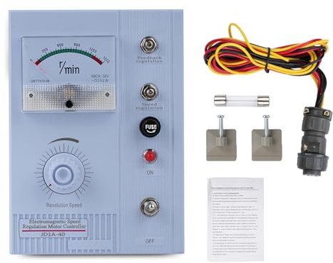 DewinLVD Controlador de Velocidad del Motor, Regulador Electromagnético Ajustable con Control de Velocidad Variable para el Control del Motor de Equipos Industriales AC 220V 15-45KW