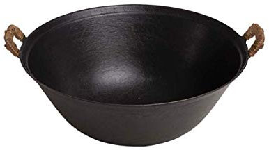 NTALJC Padella in Ferro con Rivestimento Antiaderente Fatta a Mano, Materiale in ghisa anodizzato Duro, Adatto a Tutti i Piani Cottura, Padella/Padella in ghisa 34 cm (Colore : A Dimensioni : 36cm)
