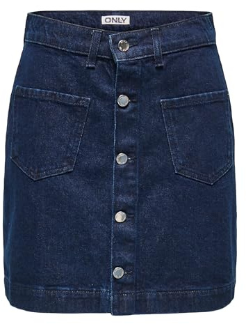 Only ONLAMAZING Denim Gonna Corta, Blu Jeans Scuro, M