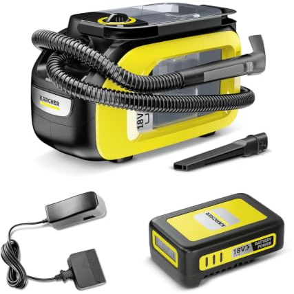 Balai - Nettoyeur Vapeur KARCHER SE 3-18 (avec Batterie) Aspirateur Nettoyeur canapé moquette sans fil - Injecteur Extracteur