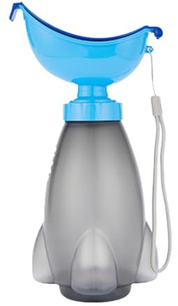 Duvcoywae Botella De Orinal para Mujer, Urinario Femenino Portátil, Botella Orinal Ergonómica A Prueba De Derrames con Tapa Y Embudo, para Automóvil, Campamento, Viaje, 600ML