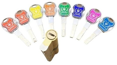 Upvc Door Locks, Barrel Locks with Keys Door Lock Brass ​Cylinder Double Open Sided Break Anti Pry Stainless Steel Bar Brass Snake Groove Cylinder Color 8 Key(75 37.5 37.5)