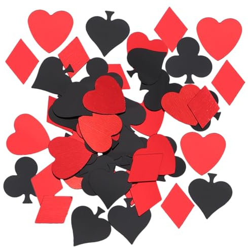 ULDIGI Coriandoli Poker di Plastica Colorati 90g Scatter Decorativi per Tavolo di Festa Addobbi per Nozze Compleanni e Eventi Sparsi per Decorazioni Fai da Te