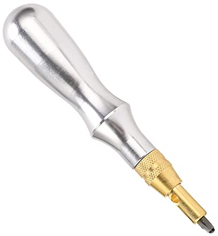 Yctze Strumento per Scanalare Cuciture con Testa di Taglio in Acciaio Legato per Smussare e Scavare Scavi in ​​Pelle - Strumento Leggero e Artigianale in Pelle