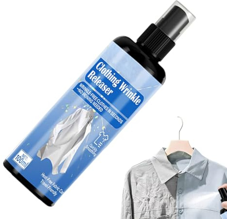 Amido da Stiro Spray - 100ml Spray ingrassante e antistatico per tessuti - Lisciante per Abiti a Spruzzo - Per Lavanderia, Camicie, Tovaglie, Ideale per Dormitori, Vacanze, Viaggi di Lavoro