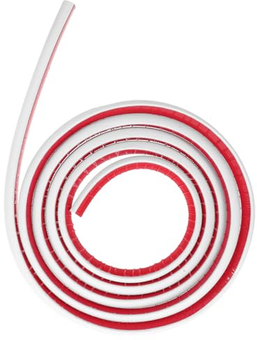 Mobestech Moulure Quart de Rond Flexible Autocollante en Pvc Blanc 4m, Bordure D'angle de Sol Auto-adhésive pour Plinthes, Escalier et Salle de Bain, Design Moderne Minimaliste