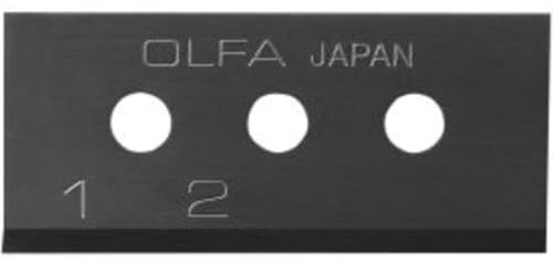 OLFA SKB-10/10B - Pack de 10 cuchillas rectangular 40x17,8x0,4 mm plateadas
