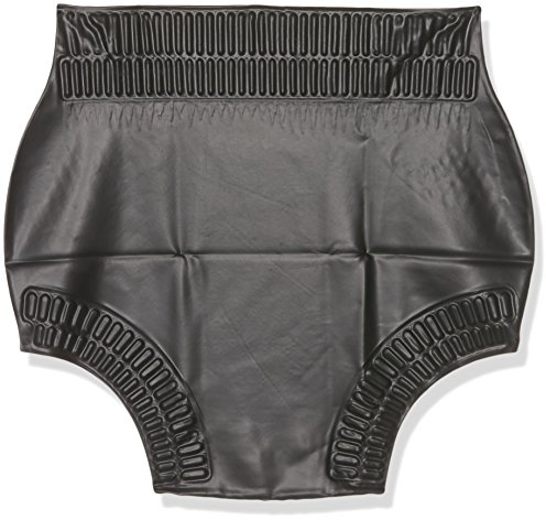 LATE X Windelslip Schwarz L (Unisex, Latex, Einweg, Taillenhoch, Wellig Prägte Ränder, Schwarz, L, 5 Stück)