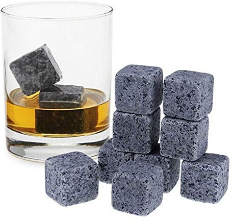 Whisky Steine - Kühlen Ihr Getränk Ohne Zu Verwässern - Wiederverwendbare Kühlsteine Aus Granit - Perfekt Für Alkoholische Getränke Und Jedes Andere Getränk - Premium Bar Zubehör