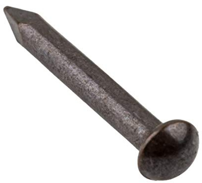 Antique Solid Brass Escutcheon Pins - 1/2 Long - Pack of 100 - Small Round Head Nails - Decorative Nails for Wood - EP1-BAB