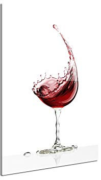 DECLINA Tableau Plexiglas Eclat de Vin Rouge - Impression Verre Acrylique Style Vintage - Décoration Murale pour déco Maison, Cuisine, Salon, Chambre, Bureau - 30x50 cm