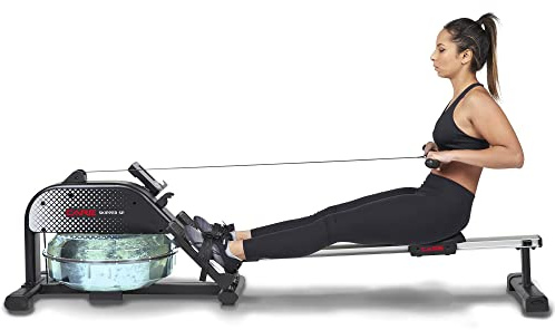 CARE FITNESS Wasser Rudergerät für Zuhause Skipper SP - Mit Wasser Widerstand - LCD-Display mit 6 Funktionen - Klappbarer Waterrower - Ergonomisches, Klappbares Sportgerät