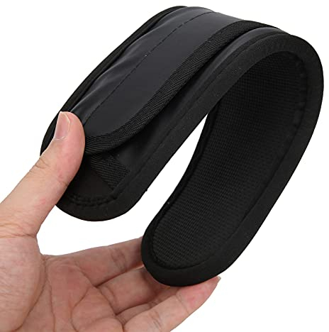 Gitarrengurtpolster, verbreiterte, verdickte, gepolsterte Schulter für Gitarre (Oxford-Stoff, schwarz), Schwarz