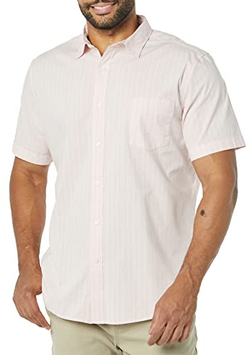 Amazon Essentials Homme Chemise en Popeline Extensible à Manches Courtes (Grandes Tailles Disponibles)