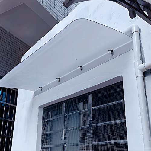 WORDFUN Auvent De Porte Et Fenêtres, Marquise De Porte D'entrée, 40x80cm 50x80cm Auvent De Véranda, Auvent De Fenêtre en Polycarbonat, pour Garage, Balcon, Fenêtre, Extérieur