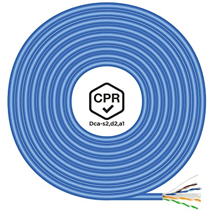 Aisens A135-0662 Bobina Cable de Red RJ45 Cat.6 UTP AWG24 LSZH CPR DCA 100m Azul