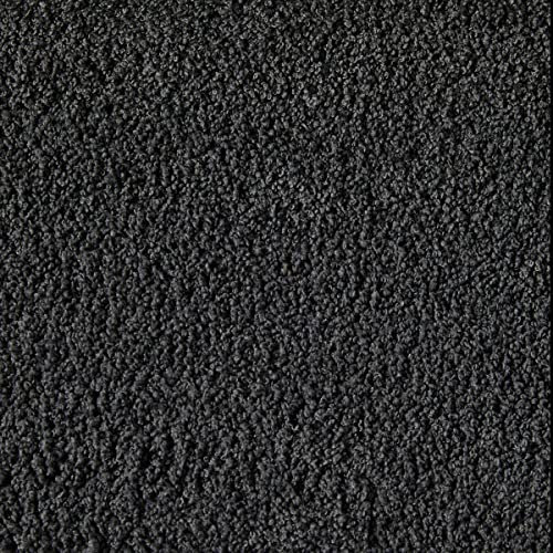 Teppichboden schwarz Meterware in 400 cm Breite ideal für Wohnzimmer und Schlafzimmer Shaggy Teppich Auslegware flauschig (4 m x 13 m)