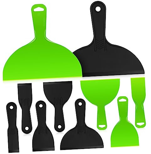 Grattoir à Mastic en Plastique 10 Pièces pour Murs et Papier Peint