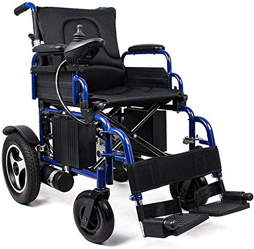 ZJHFFFGD Elektrorollstühle, Klapprollstuhl, Aluminiumlegierung, aufblasbarer Gummireifen, kompakter Mobilitätshilfe-Rollstuhl für ältere Behinderte