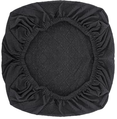 KALIONE Office Chair Cover Stretch Desk Chair Covers, Elastic Stretch Chair Slipcovers Dining Room Desk Seat Cover, Removable Chair Seat Cushion Protector Slipcovers Kitchen Chair Protective(Black)