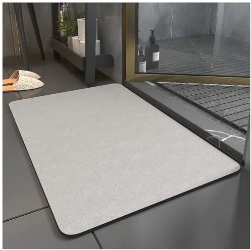 VHVYWY Tappetino da Bagno in Pietra Diatomite 50X80cm, Tappeto da Antiscivolo Adatto per Bagno Docce Cucina, Tappetini con Fondo in Gomma per Indoor Floor & Door Mat 05,20 x32 inch