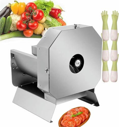 GFXYQPDNV Cortador eléctrico de Verduras y Frutas, rallador de Verduras Comercial, Cortador de Ensalada Profesional de Acero Inoxidable, Cortador eléctrico de Alimentos, Cuadrado,Square