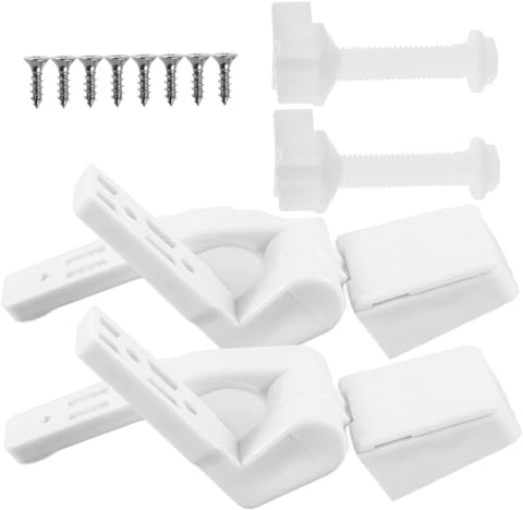 TOPPERFUN Kit de Remplacement Boulons de Toilette en Abs Léger avec Écrous, Fixation Silencieuse, Accessoires pour Abattant de Wc Compatible la Plupart des Sièges