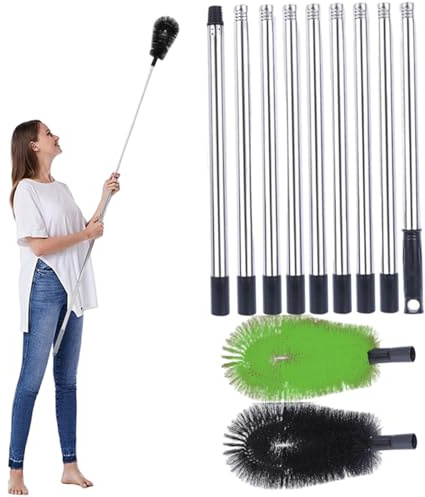 1 Set Gutter Cleaner Tools from Ground Retractable Handle Gutter Cleaner & Brush Portable Safe and Stable Easy to Install for Clean Leaves Branches