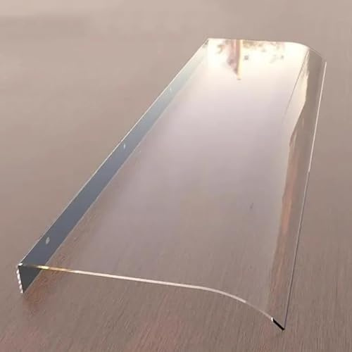 Auvent Voûté De Porte Et Fenêtres, Marquise Invisible De Entrée, Abri Banne En Polycarbonate Transparent, Pour Extérieure, Pluie Et Neige Protection(50x120cm/19.7x47.2in)