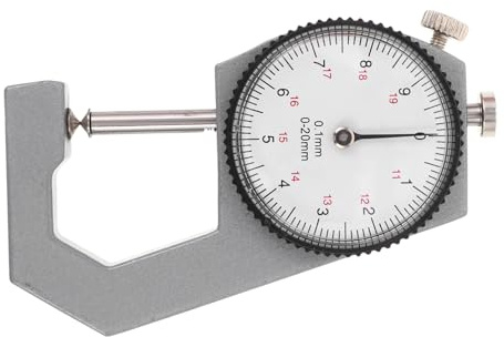 LIGIGWASH Strumento Spessimetro Meccanico di Precisione Utensile per Misurazione di Spessore di Materiale Progettato per Liutai e Fabbricazione di Chitarre Compatto e Portatile
