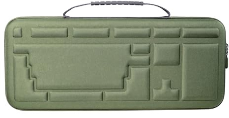 Uqezagpa Organizador multifunción para teclados mecánicos de 108 teclas, bolsa de almacenamiento a prueba de derrames, con almacenamiento de accesorios dedicados, funda para teclados mecánicos