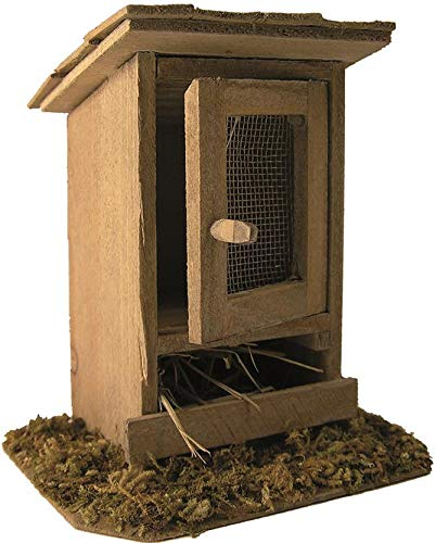 Dekop Krippenzubehör Hasenstall 1-türig, geeignet für 10-13cm Figuren, Höhe ca. 7cm (444635008265)