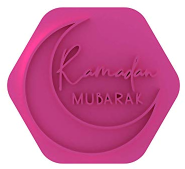 LissieLou Nikah Mubarak Cookie Stamp Ramadan Eid Celebrations Icing Fondant Embosser - Light Pink