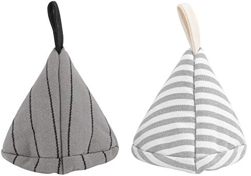 Amosfun 2 pezzi in cotone assist maniglia supporto presine presine resistenti al calore guanti da forno manico manico o o a per cucina cucina grigio chiaro